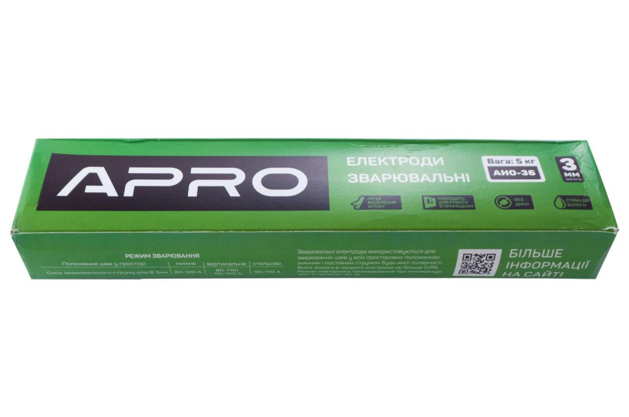 Електроди зварювальні Apro — 3 мм x 5 кг АНО-36