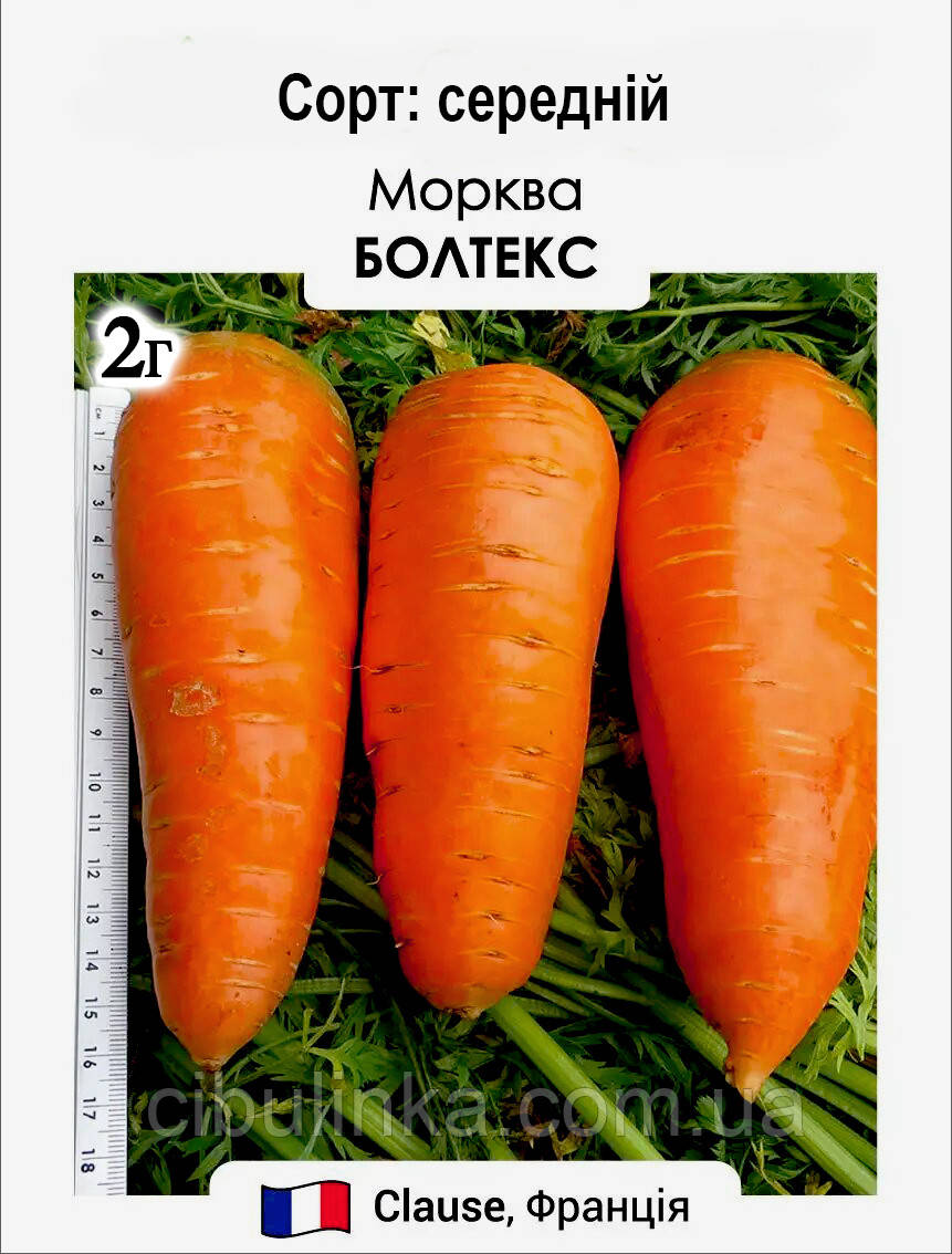 Насіння моркви Болтекс 2 г (середня)