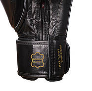 Боксерські рукавички PowerPlay 3014 чорні [натуральна шкіра] 10 унцій, фото 6