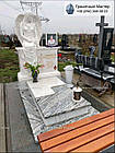 Пам'ятник скульптура ангела з білого мармуру № 852, фото 2