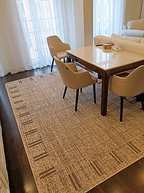 Бежевий килим без ворсу на латексній основі LANA 19247-19