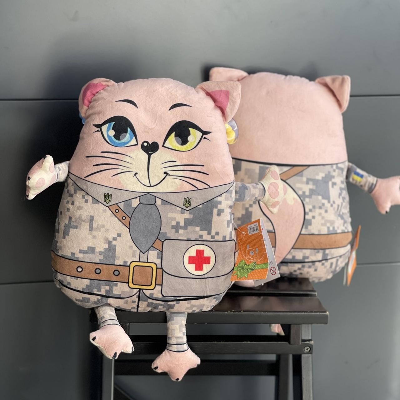 Іграшка подушка "Котик, захисниця", Мягкая игрушка "Котик" ТМ "Копиця", фото 1