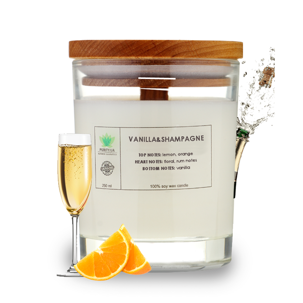 Аромасвічка Purity Vanilla&Shampagne 150 грам
