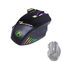 Бездротова мишка, 2.4 ГГц і Bluetooth, АКБ, підсвітка, iMice GW-X7, чорна