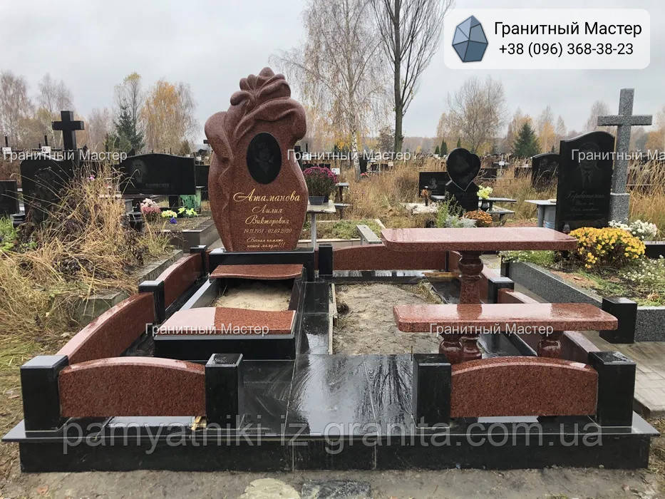Пам'ятник з червоного граніту № 274