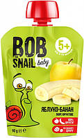 Пюре фруктовое Яблоко-банан для детей Bob Snail - Равлик Боб пауч 90г