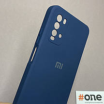 Чохол для Xiaomi Redmi 9T матовий з мікрофіброю захистом для камери чохол на сяомі редмі 9т темно-синій S1Q, фото 4