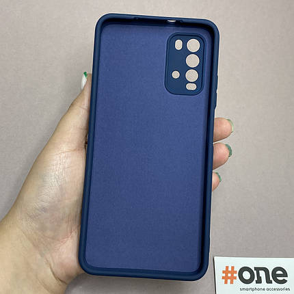 Чохол для Xiaomi Redmi 9T матовий з мікрофіброю захистом для камери чохол на сяомі редмі 9т темно-синій S1Q, фото 3
