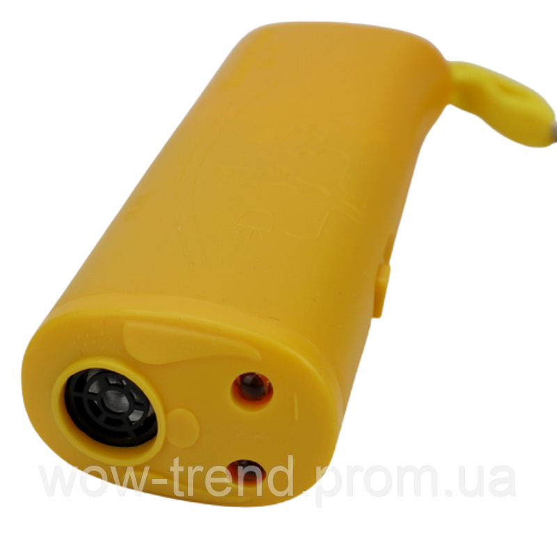 Отпугиватель собак ультразвуковой c фонариком желтый - фото 4 - id-p1689559697