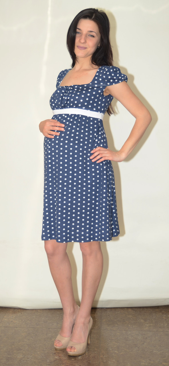 Сукня для вагітних трикотажна Pregnant Style Irma 46 синя