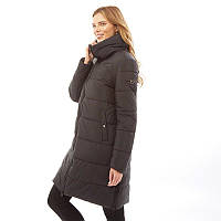 Зимняя женская длинная куртка (пальто) Trespass без капюшона, черная
