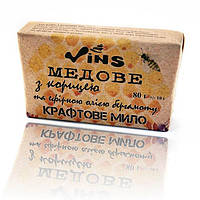 Мыло крафтовое Медовое с корицей и маслом бергамота TM Vins 80г