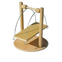 Гойдалка для хом'яка дерев'яні Лорі 12×12 см — іграшка в карту для гризунів