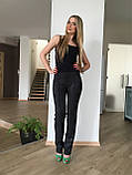 Джинси жіночі чорні модні прямі класичні завищена талія, фото 5