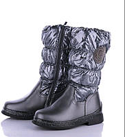 Дитячі зимові чоботи дутики на дівчинку