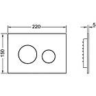 Кнопка зливу для інсталяції TECE подвійна матована біла 144521 9240926, фото 2