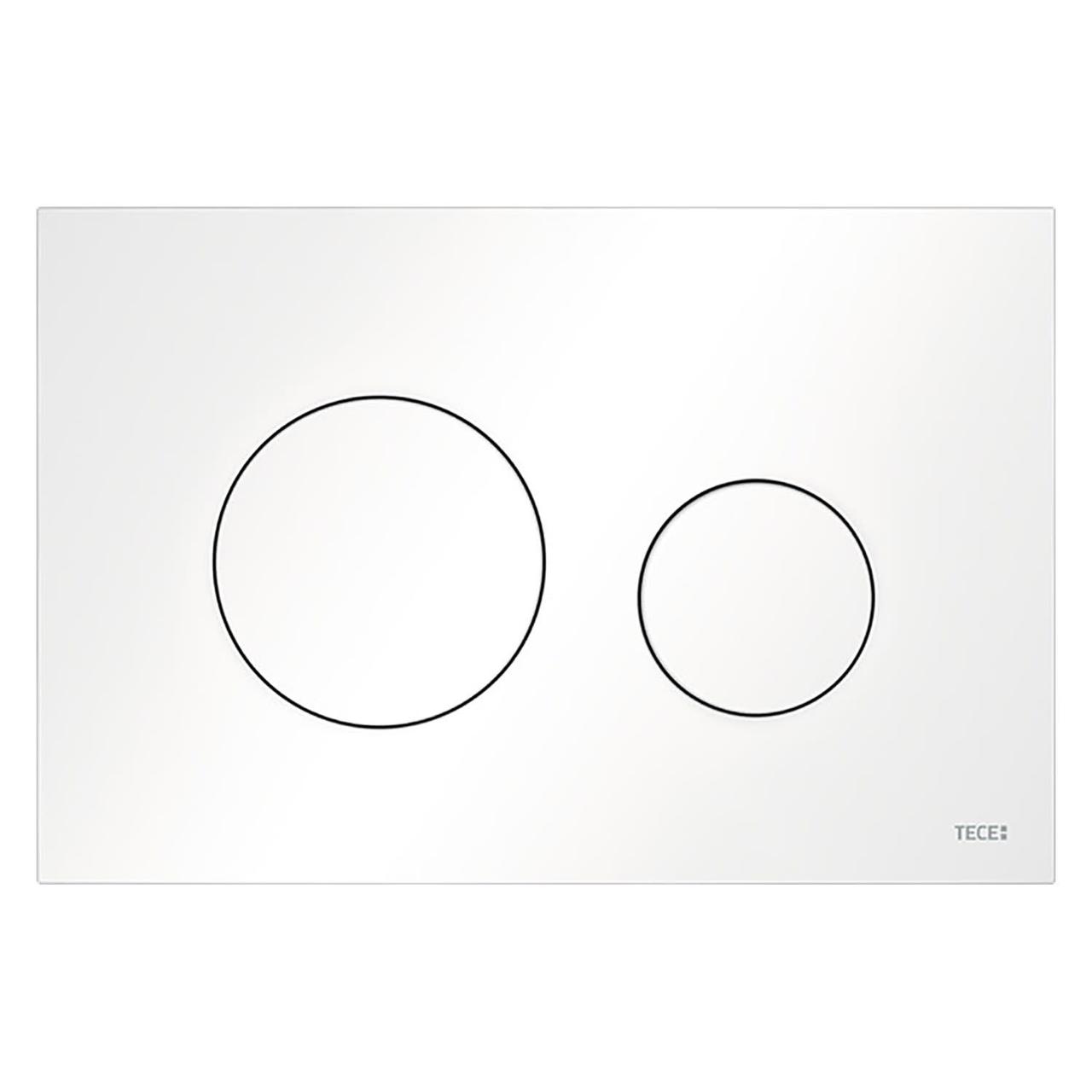Кнопка зливу для інсталяції TECE подвійна матована біла 144521 9240926, фото 1
