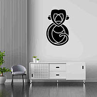 Виниловая интерьерная наклейка декор на стену и обои (стекло, мебель, зеркало, металл) "Графическая обезьяна з