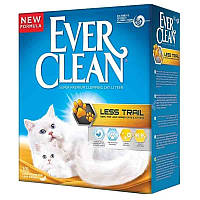 Наполнитель комкующийся для длинношерстных кошек Ever Clean Less Trail чистые лапки 10 л