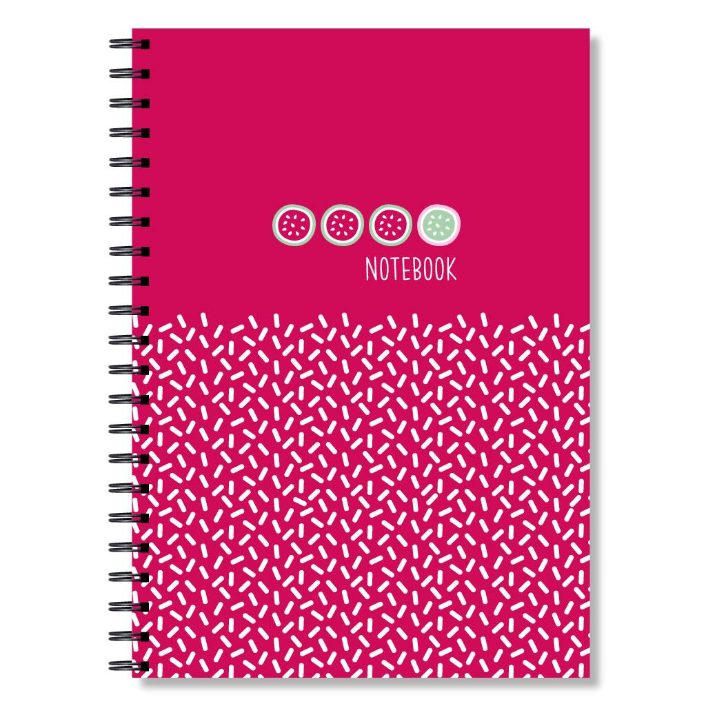 Зошит A4 клітинка 100 аркушів, обкладинка твердий картон, ламінація, спіраль, "Ківі", фото 1