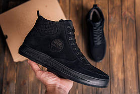 Зимові черевики чорні чоловічі шкіряні з хутром