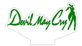 Акриловий світильник-нічник Devil May Cry 3 зелений tty-n001998