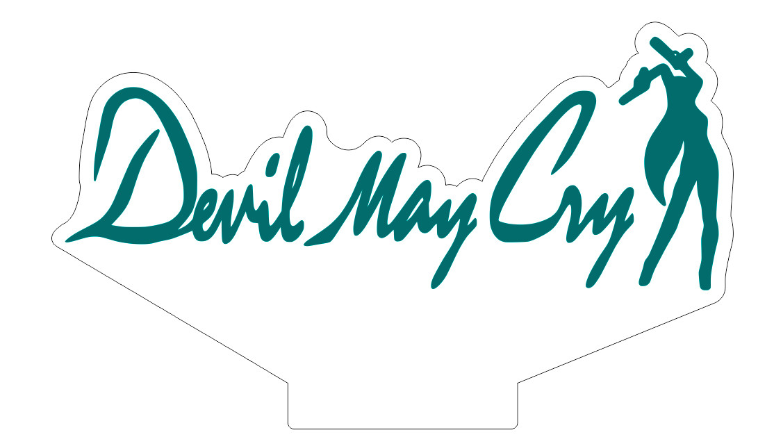 Акриловий світильник-нічник з пультом 16 кольорів Devil May Cry 3 tty-n002002