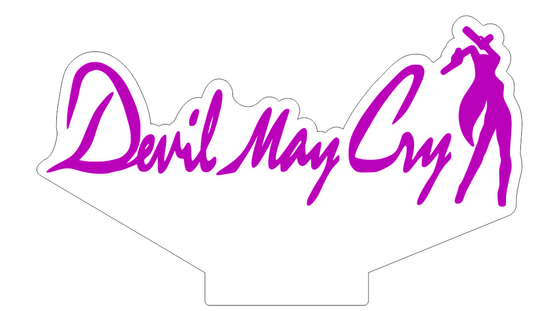 Акриловий світильник-нічник керування з телефона Devil May Cry 3 tty-n002003