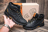 Чоловічі чорні зимові шкіряні черевики, фото 5