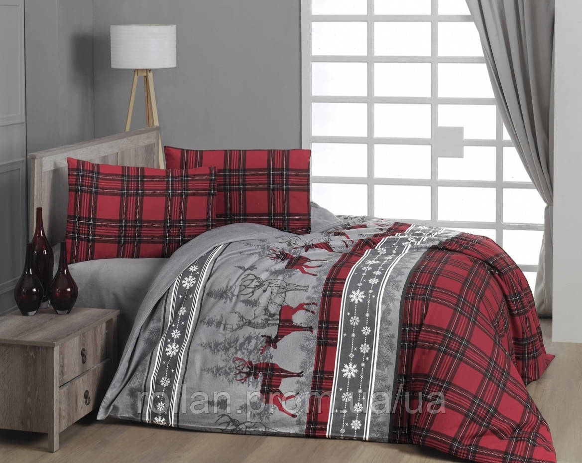 Фланелева турецька постільна білизна Happiness Navy Red 1004654243 ...