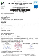 Сертифікат IMP PN-EN 14450 клас S1 Сертифікат IMP PN-EN 14450 клас S1