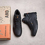 Чоловічі чорні зимові шкіряні черевики, фото 3
