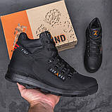 Чоловічі чорні зимові шкіряні черевики, фото 5