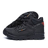 Чоловічі чорні зимові шкіряні черевики, фото 7