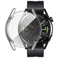 Защитный чехол Deexe Crystal Cover для Huawei Watch GT 3 (46mm) - Transparent White