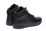 Чоловічі зимові черевики чорні з хутром, фото 3