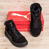 Чоловічі зимові черевики чорні, фото 4