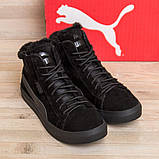 Чоловічі зимові черевики чорні, фото 5