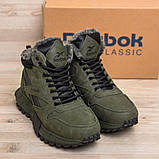 Зимові чоловічі хакі черевики з хутром, фото 4