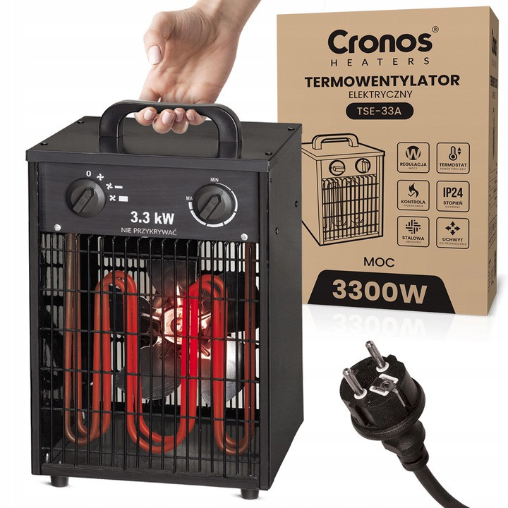 Потужний тепловентилятор Cronos FARELKA HEATER FAN HEATER 3300 Вт