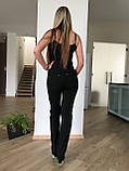 Штани жіночі чорні класичні висока талія прямі чорні, фото 3