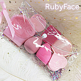 Набор спонжей для макияжа в косметичке и силиконовая щеточка для умывания Ruby Face, фото 2