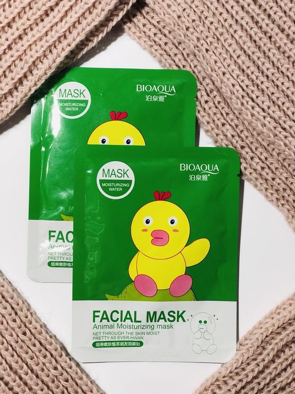 Маска с эссенцией коллагена и граната Bioaqua Facial Animal Moisturizing Mask Duck