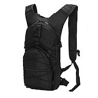 Рюкзак AOKALI Outdoor B10 Black однотонный с карманами на молнии и липучками спереди