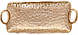 Декоративне блюдо "Gala" прямокутне з ручками 43х19х7см, метал, матовий золото, фото 2