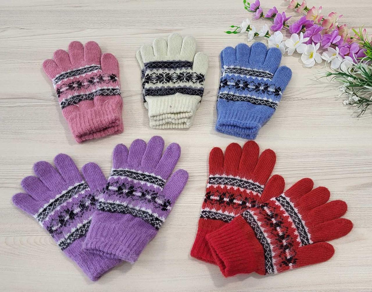 Жіночі теплі ангорові рукавички різні кольори