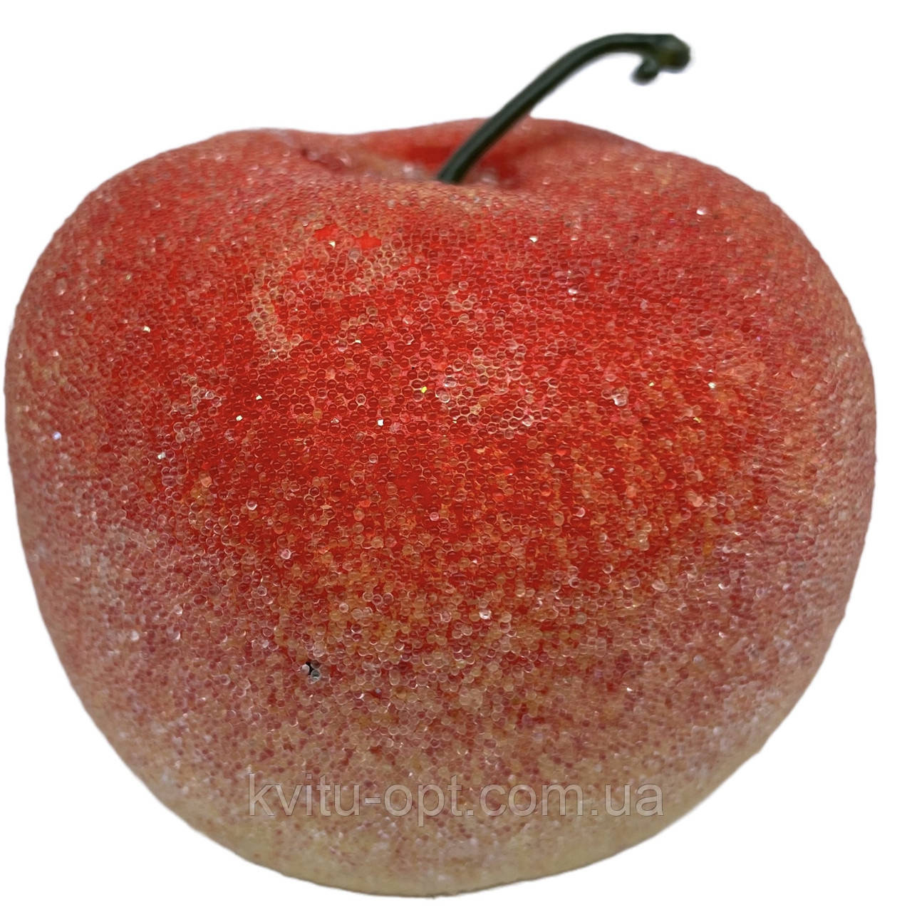 Штучні фрукти яблуко світло-червоне муляж цукрове 8 см, фото 1