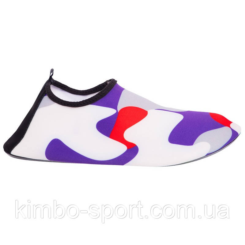 Обувь Skin Shoes для спорта и йоги SP-Sport Камуфляж PL-0418-BKR размер 34-45 красный-синий-белый Код - фото 7 - id-p1690284526
