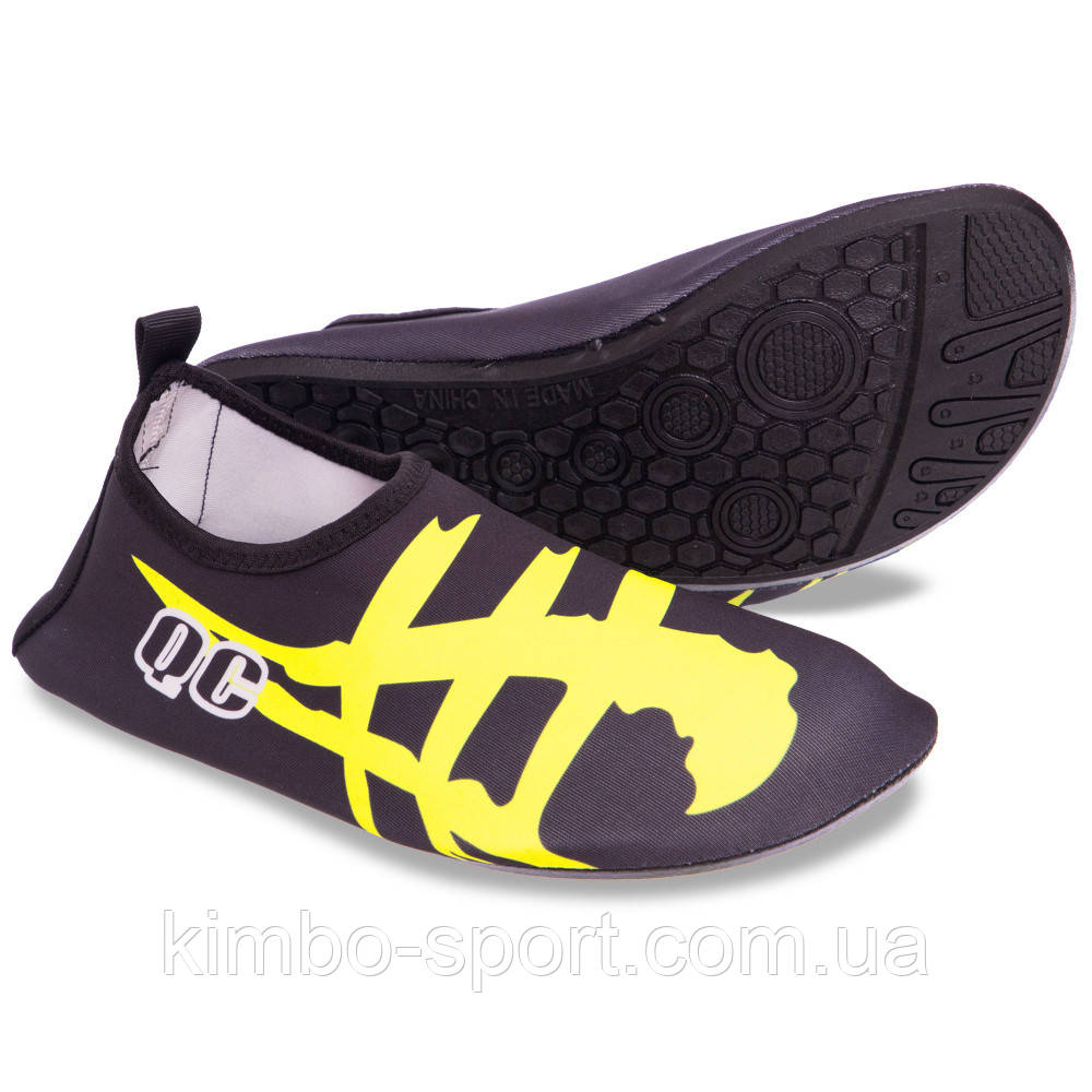 Обувь Skin Shoes для спорта и йоги SP-Sport Иероглиф PL-0419-BK размер 34-45 черный-салатовый Код PL-0419-BK - фото 1 - id-p1690284528