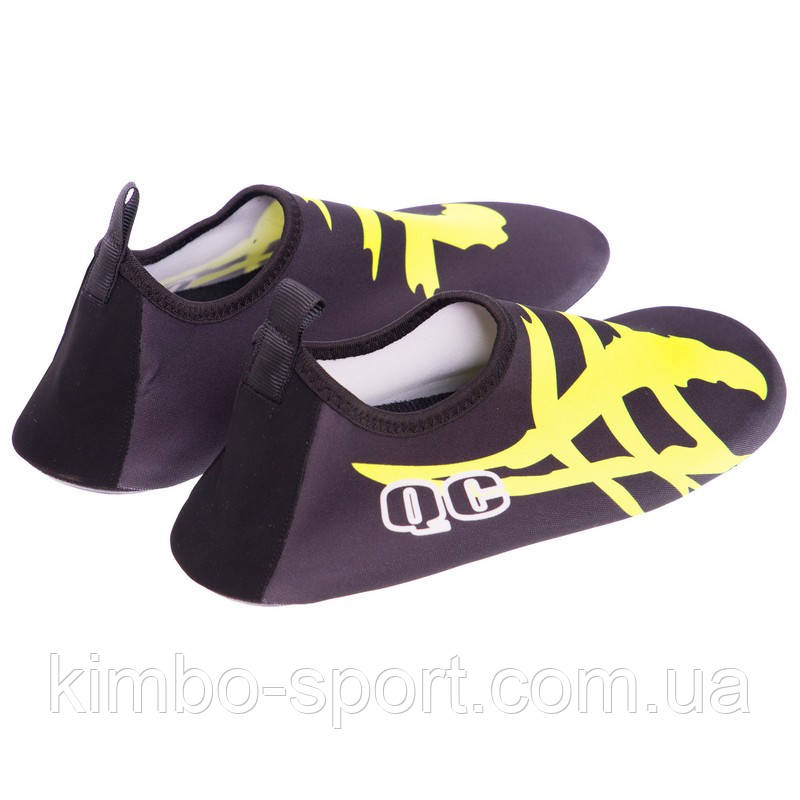 Обувь Skin Shoes для спорта и йоги SP-Sport Иероглиф PL-0419-BK размер 34-45 черный-салатовый Код PL-0419-BK - фото 3 - id-p1690284528